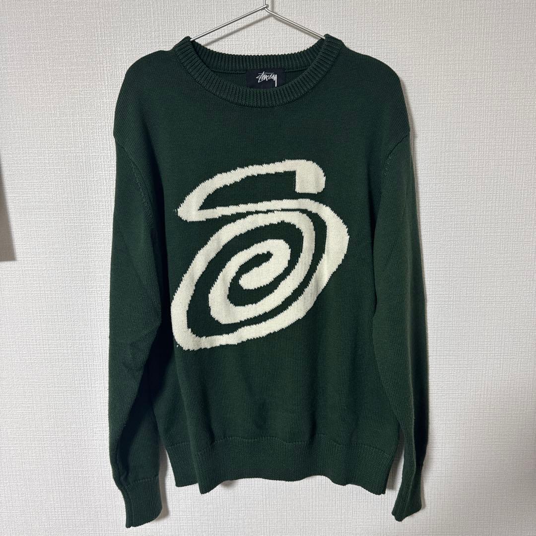 Stussy ステューシー　ダークグリーン ニットセーター M 値下げ可！