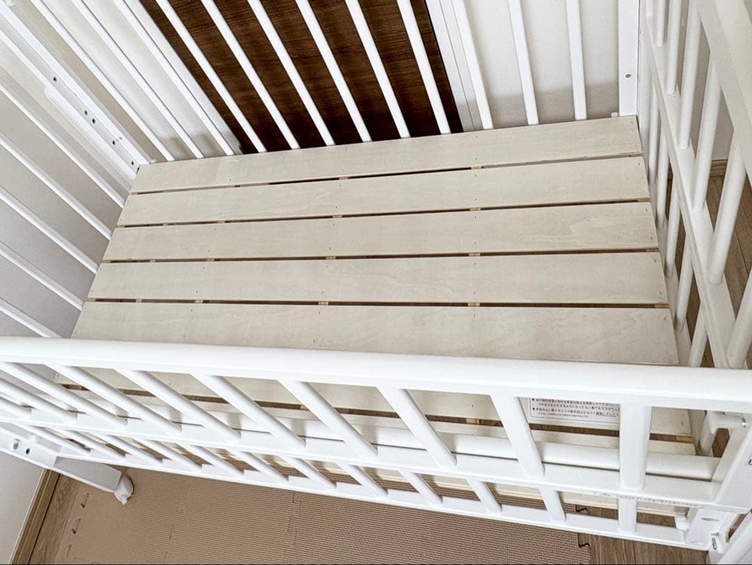 2025年3月購入　nommoc Wオープン ハイタイプ ベビーベッド　ホワイト