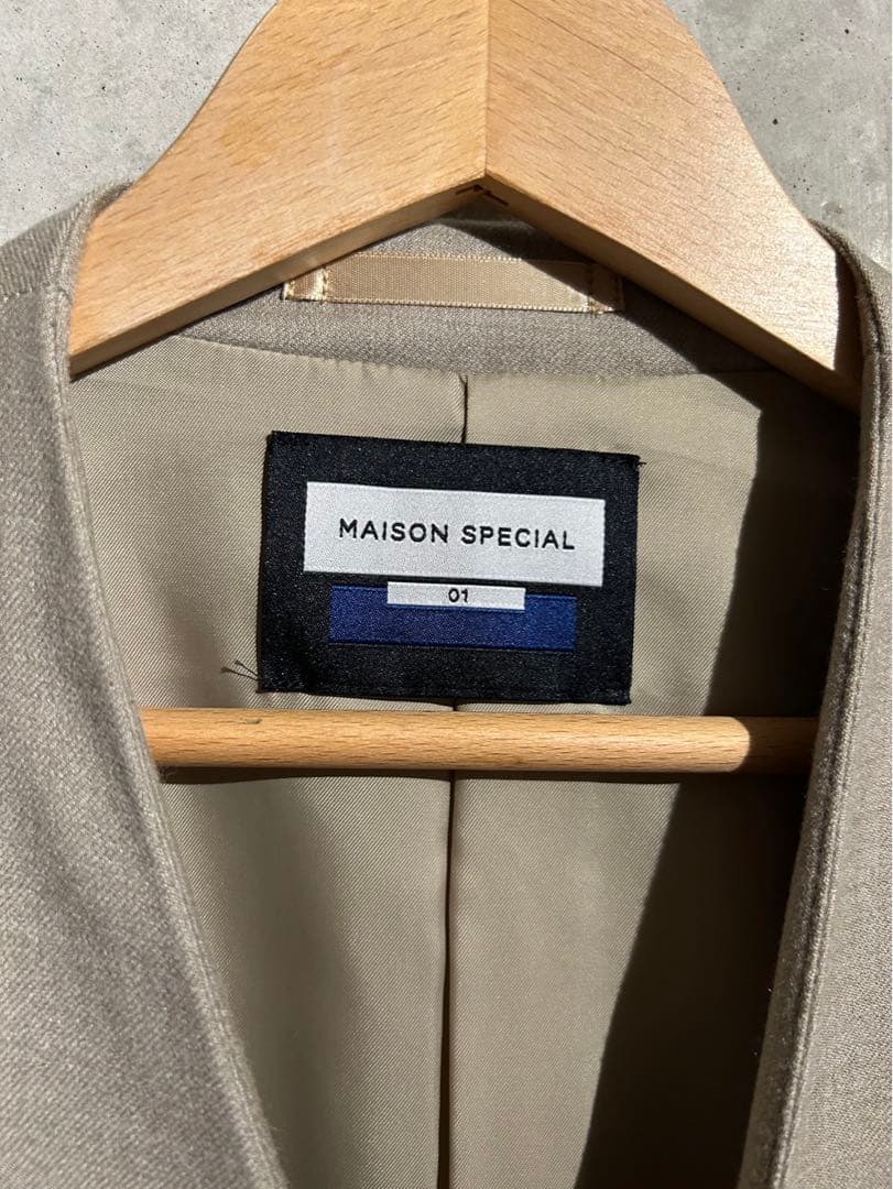 MAISON SPECIAL セットアップ　ベージュ　ウール