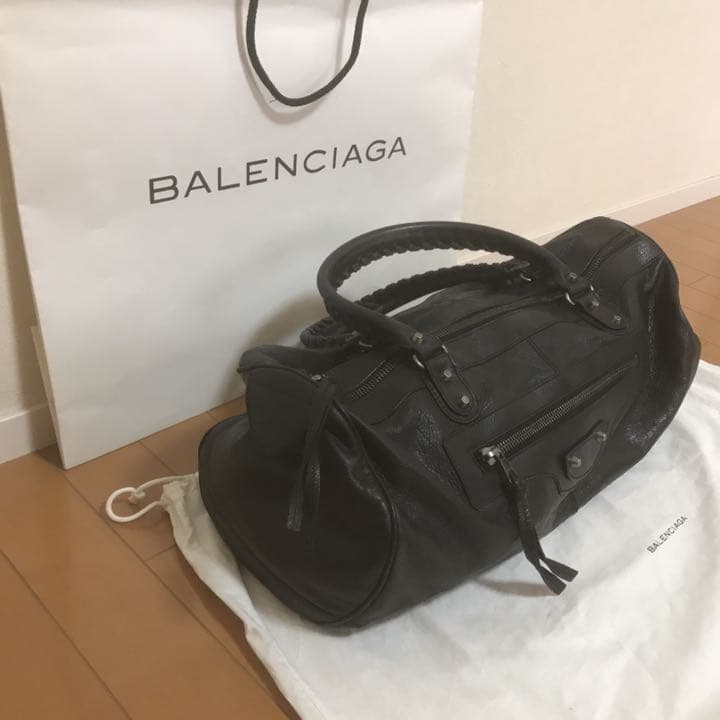 【送料込】BALENCIAGA バレンシアガ ドラム型ボストンバッグ