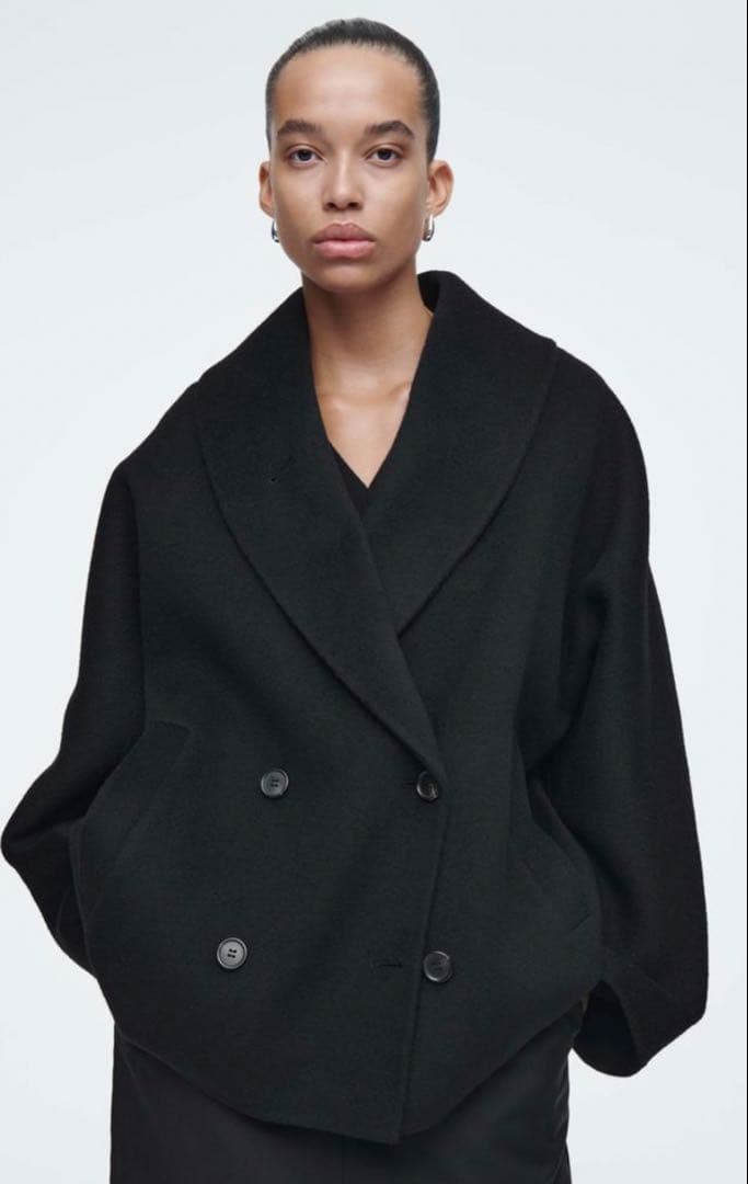 COS ダブルフェイスウールピーコート