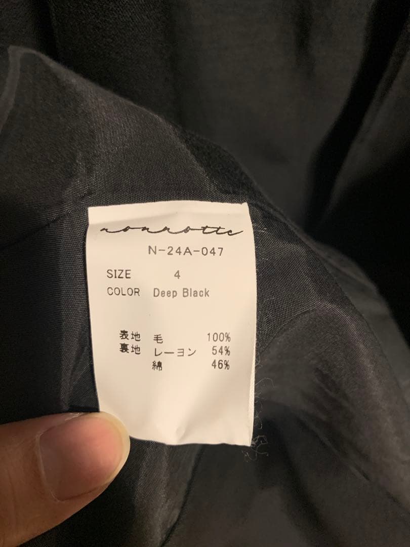 nonnotteノノット　 ノーカラージャケット 黒