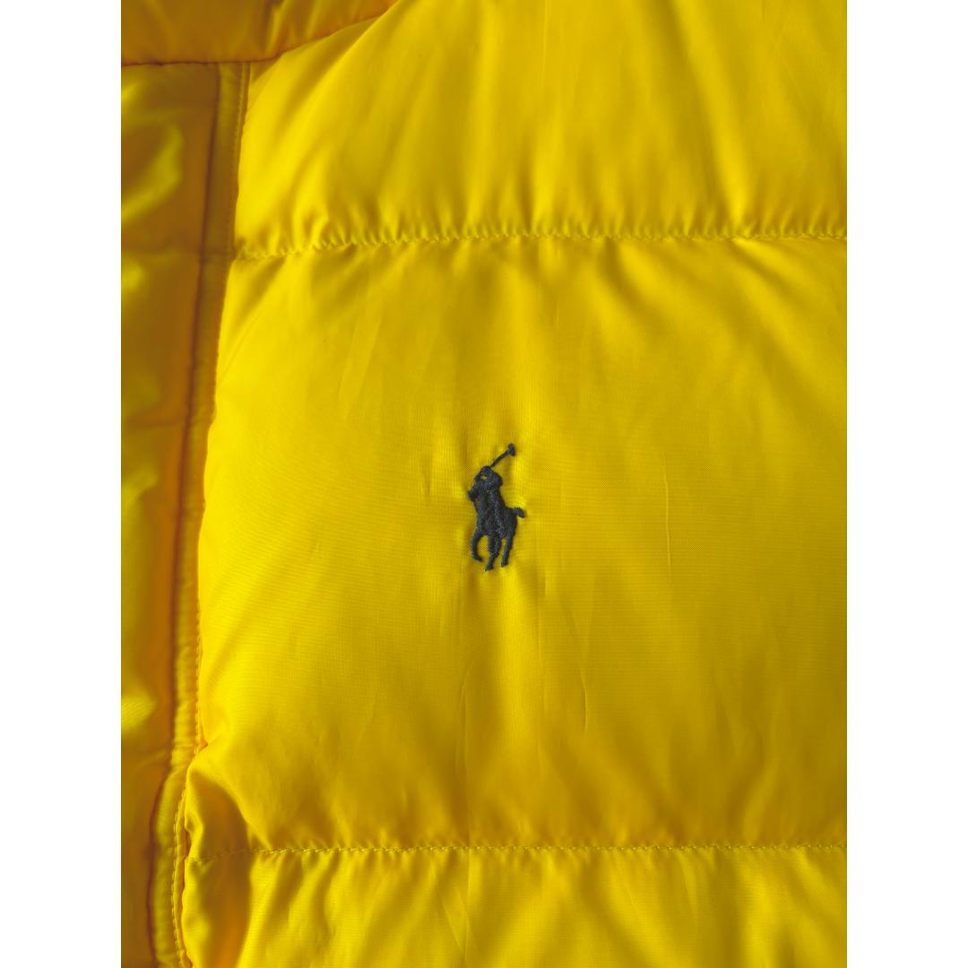 90’s　ラルフローレン ダウンベスト イエロー　美品　L