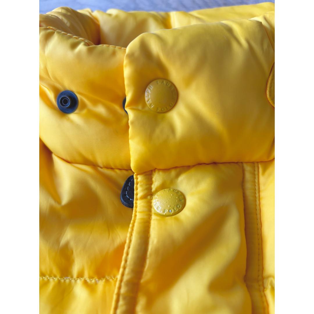 90’s　ラルフローレン ダウンベスト イエロー　美品　L