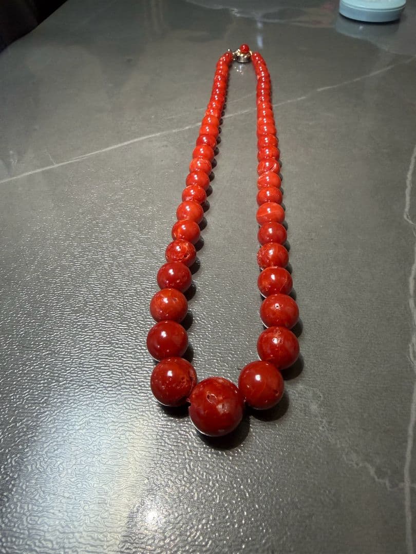 血赤珊瑚 ネックレス 重72g 美品