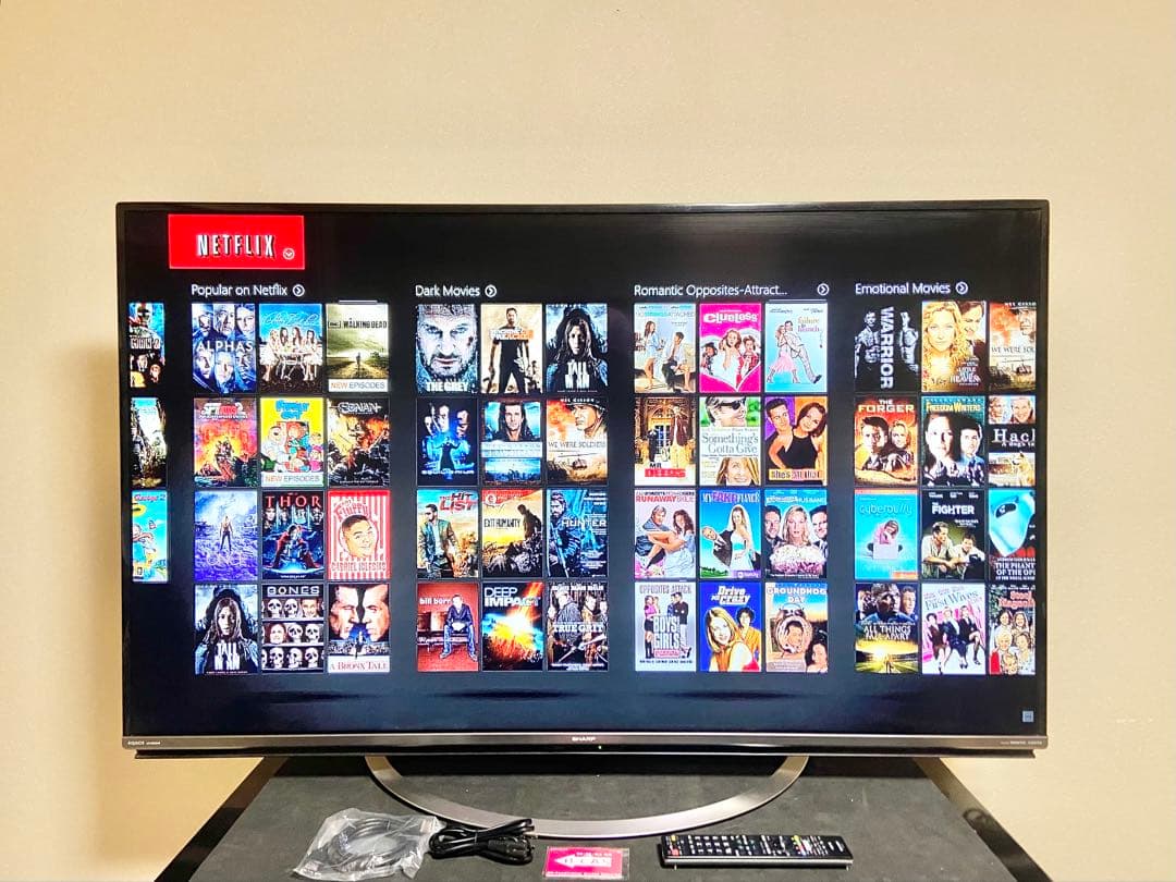 【今だけ優待価格】SHARP AQUOS｜55V型4K｜純正リモコン