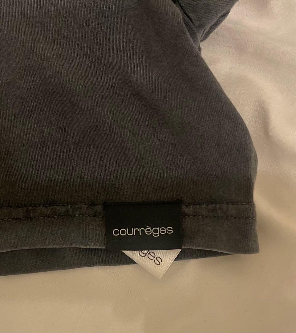 courreges クレージュ Ｔシャツ クロップド ショート丈　グレー