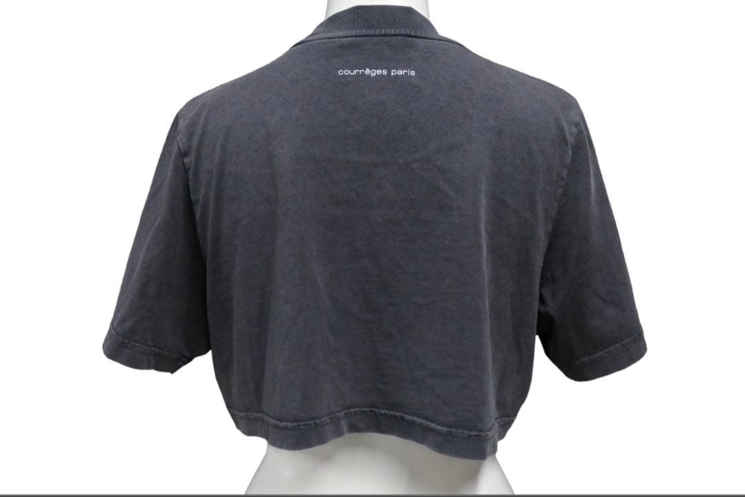 courreges クレージュ Ｔシャツ クロップド ショート丈　グレー