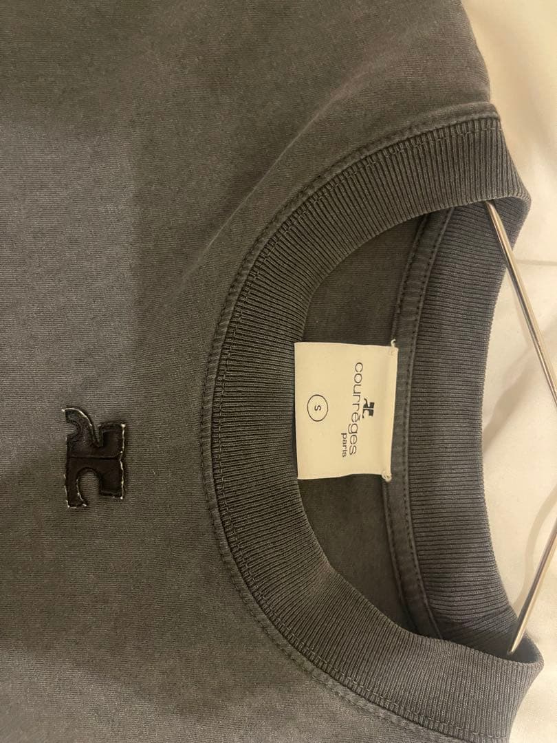 courreges クレージュ Ｔシャツ クロップド ショート丈　グレー