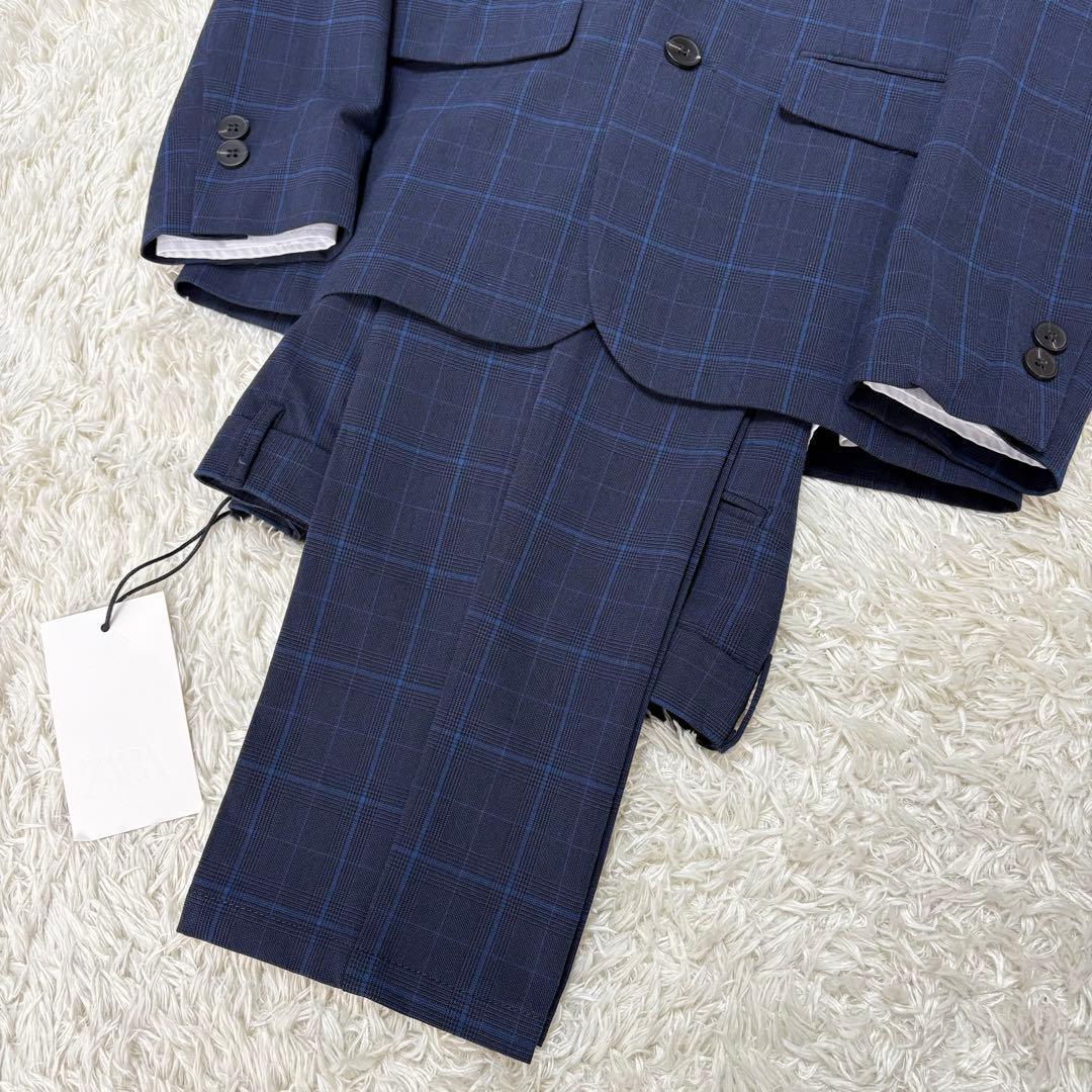 【未使用タグ付き】ZARA 男児フォーマルスーツ セットアップ 紺 128