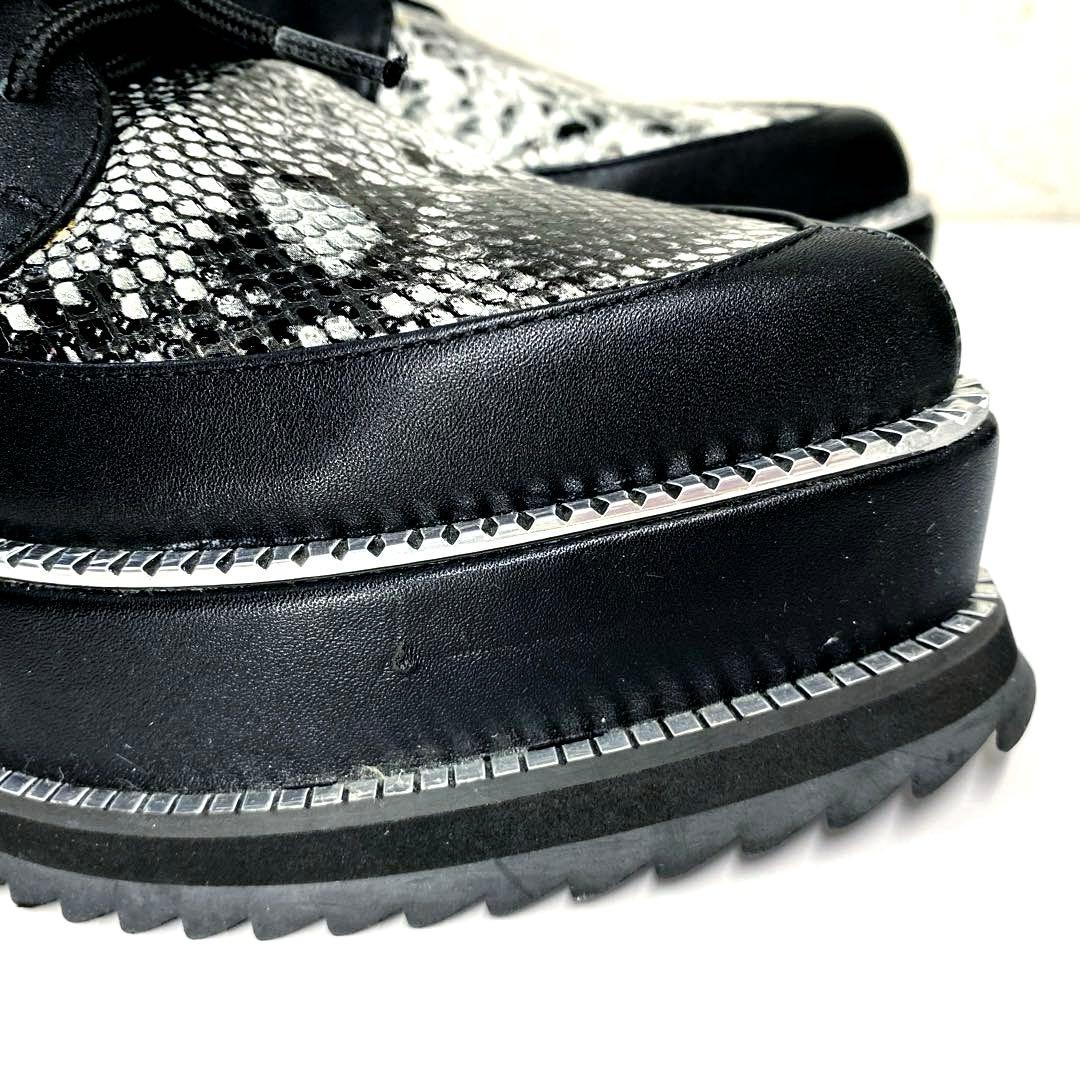 新品 未使用 ジェフリーキャンベル パイソン柄 レースアップシューズ 厚底靴