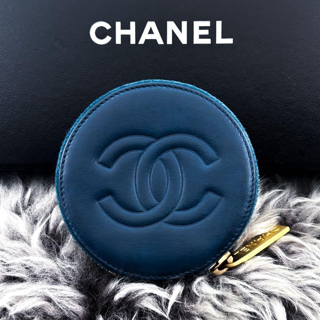 【美品✨】シャネル 財布 パース ケース カメリア ラウンド