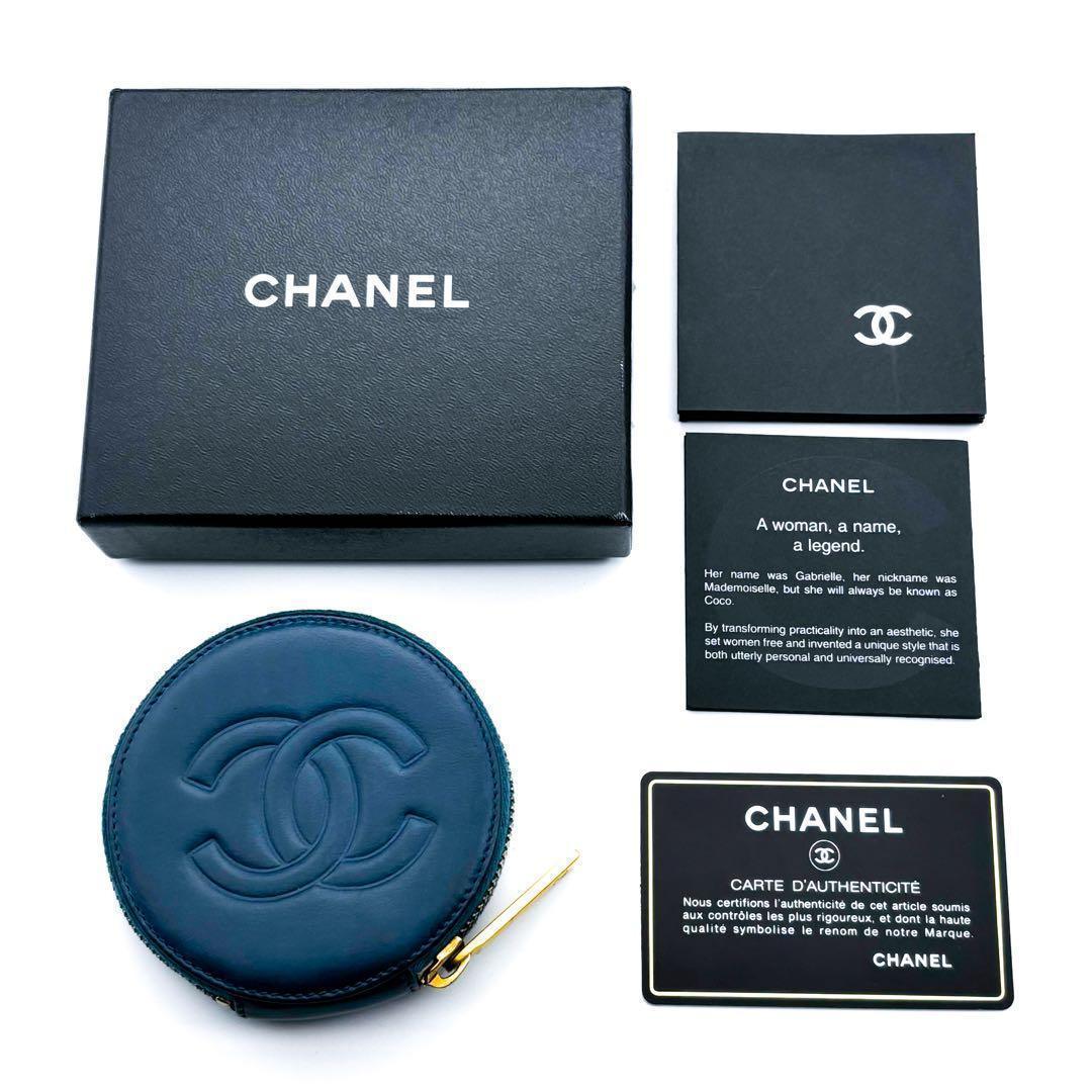 【美品✨】シャネル 財布 パース ケース カメリア ラウンド