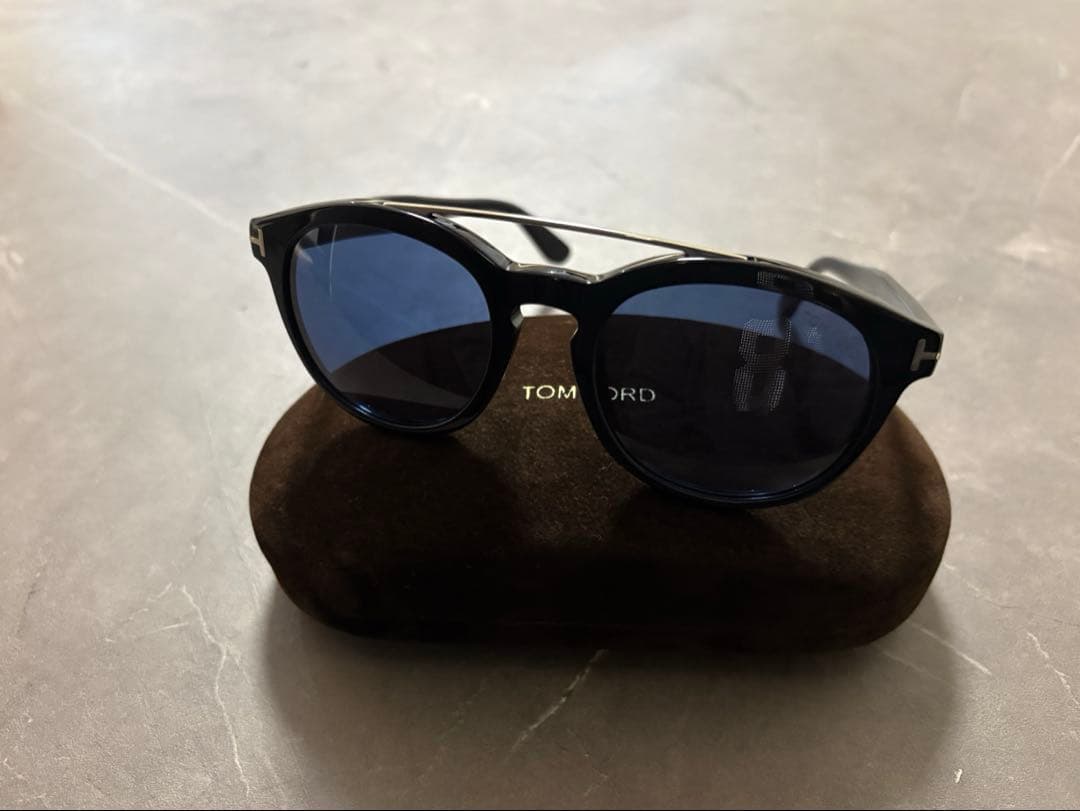 美品 トムフォード TOM FORD サングラス ブルーレンズ メンズ