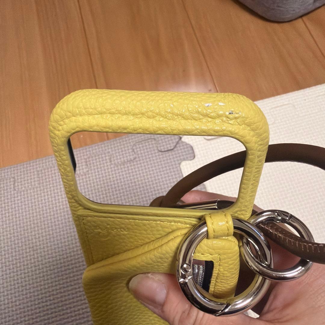早い者勝ち‼️ajew イエロー レザーケース iPhone17プロ