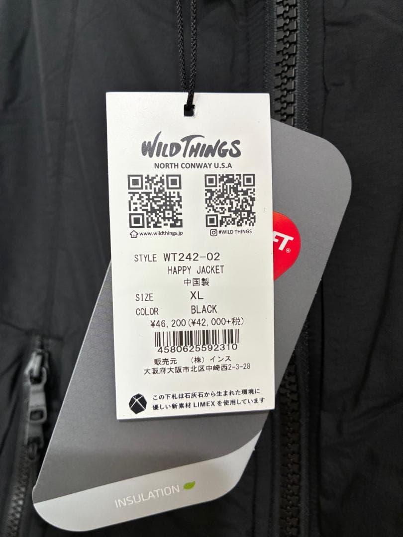 【新品】WILDTHINGS HAPPY JACKET BLACK XLサイズ