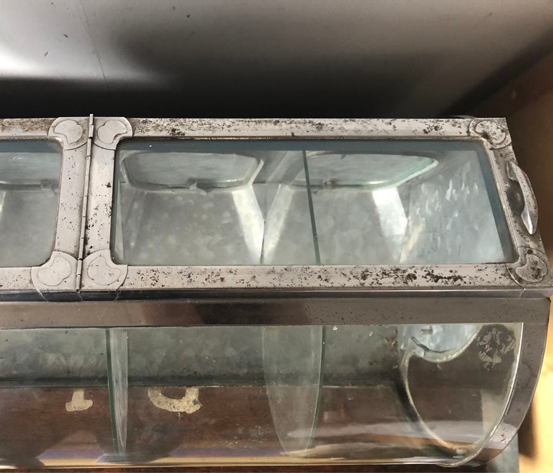 昭和レトロ　ガラス製ディスプレイケース