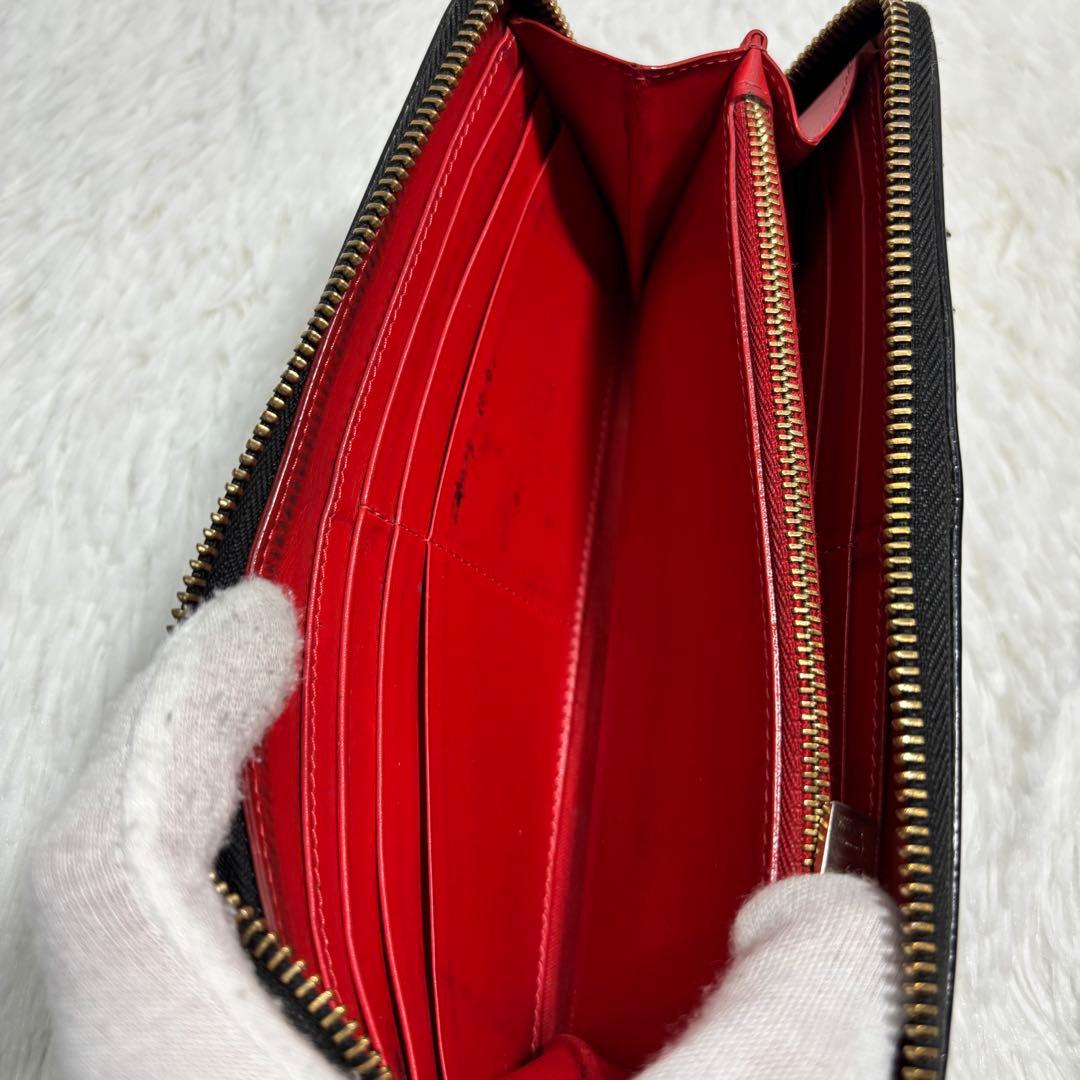 ✨美品✨ ルブタン パネトーネ スタッズ 長財布 レザー ラウンドジップ 革 黒