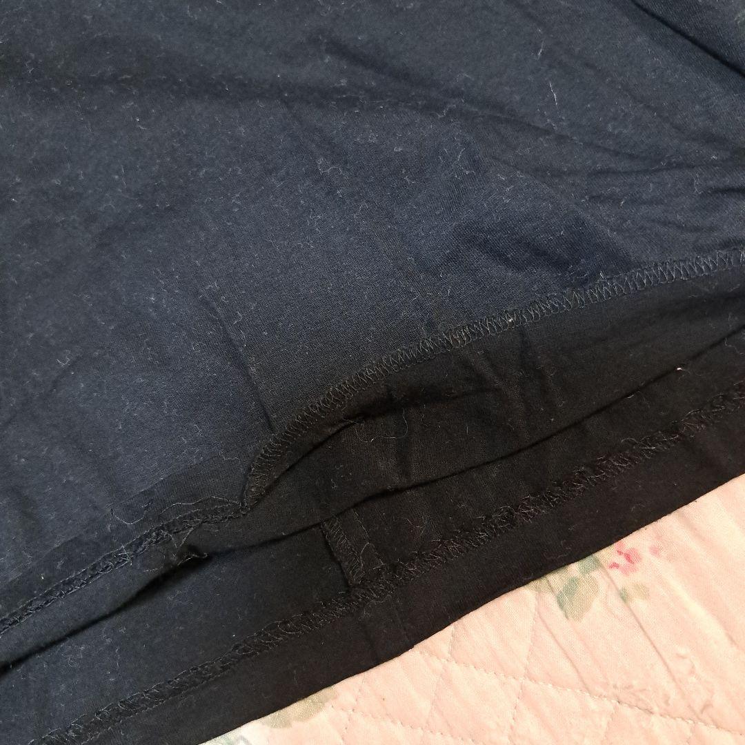 モワメームモワティエ　黒　襟付き長袖カットソー