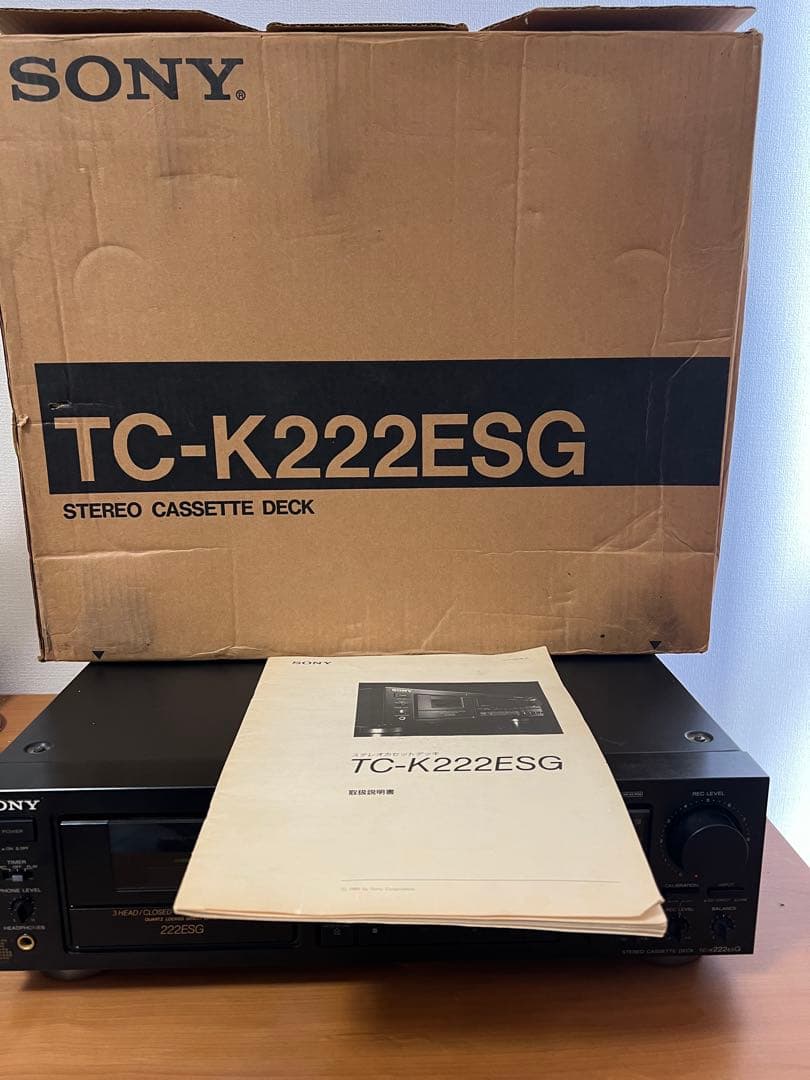 SONY TC-222ESG カセットデッキ フロント開かない専用の箱&取説付