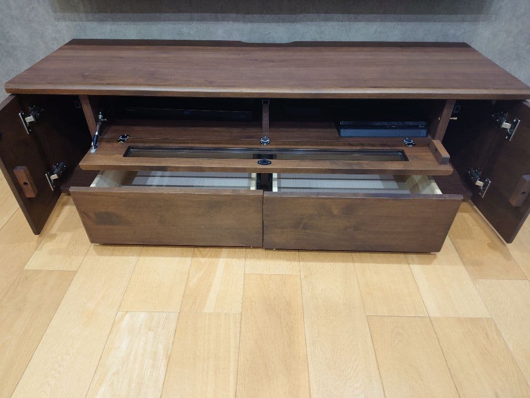 ウォルナット(ダークブラウン) 木製 テレビ台 モダン