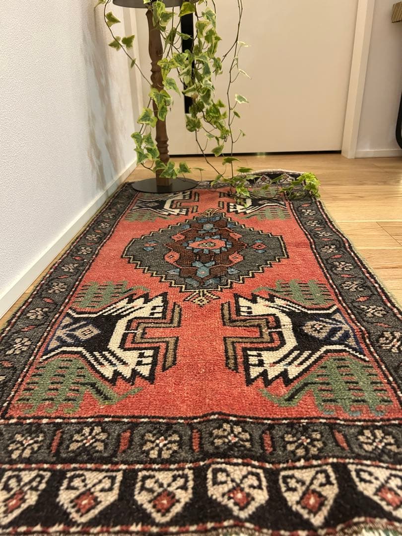 トライバルラグ・トルコヴィンテージラグ・ウール約53×106cm