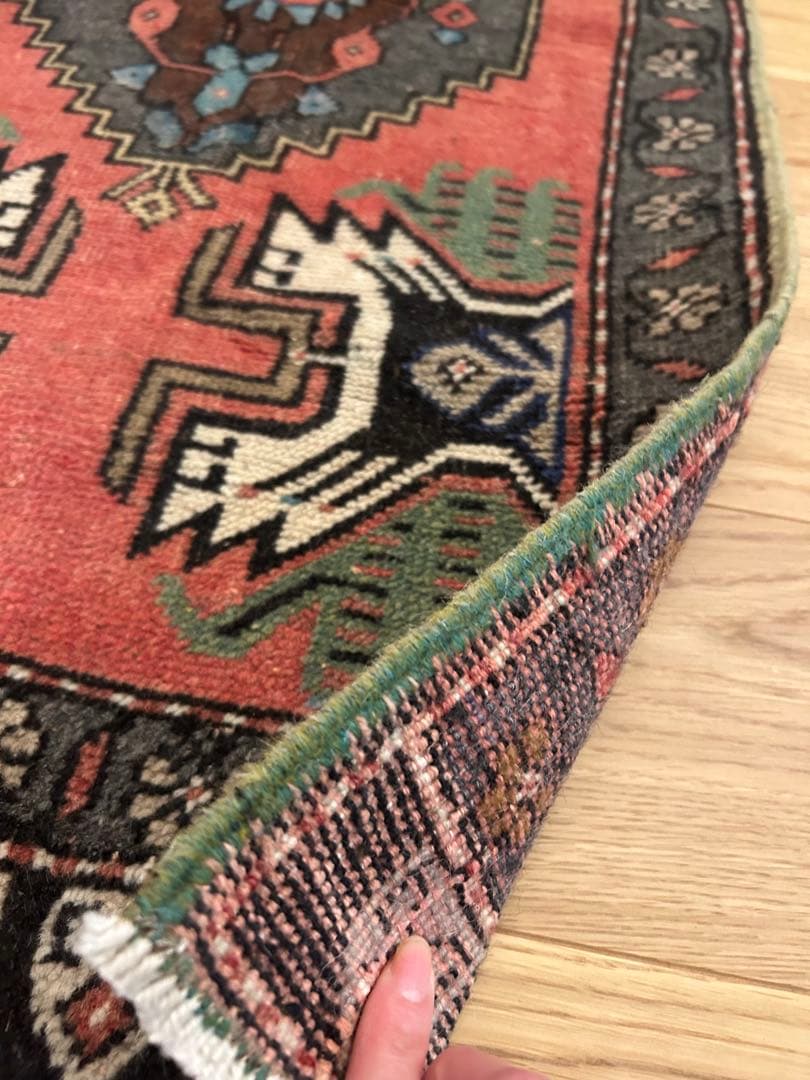 トライバルラグ・トルコヴィンテージラグ・ウール約53×106cm