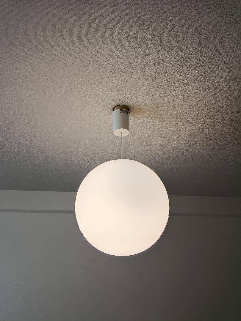 無印 ペンダントライト丸・Ｌ コード・フランジ：ホワイト + スマート電球