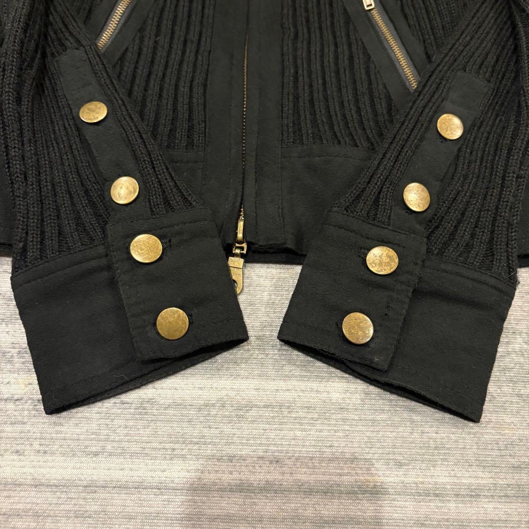 archive grunge ファー付きドライバーズニット 平成ギャル