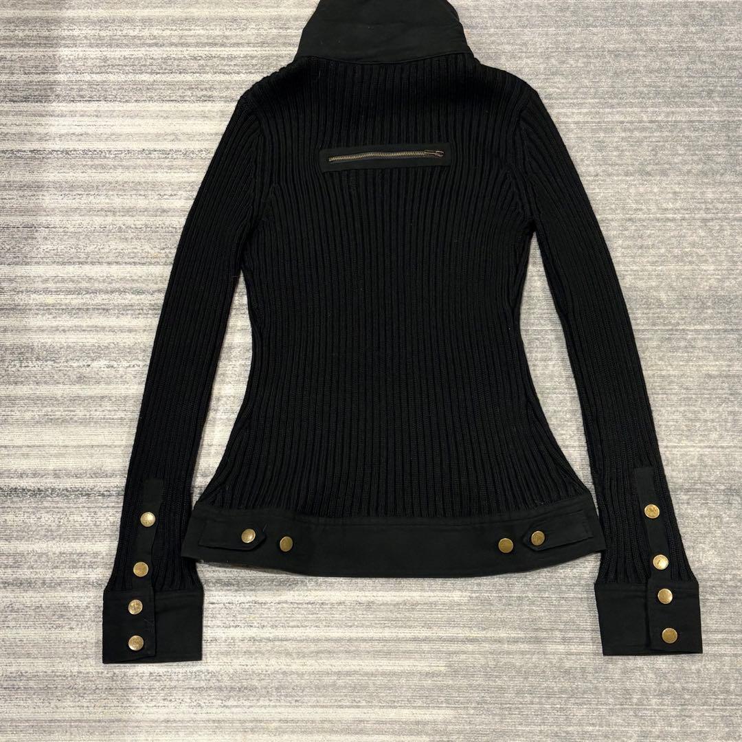 archive grunge ファー付きドライバーズニット 平成ギャル