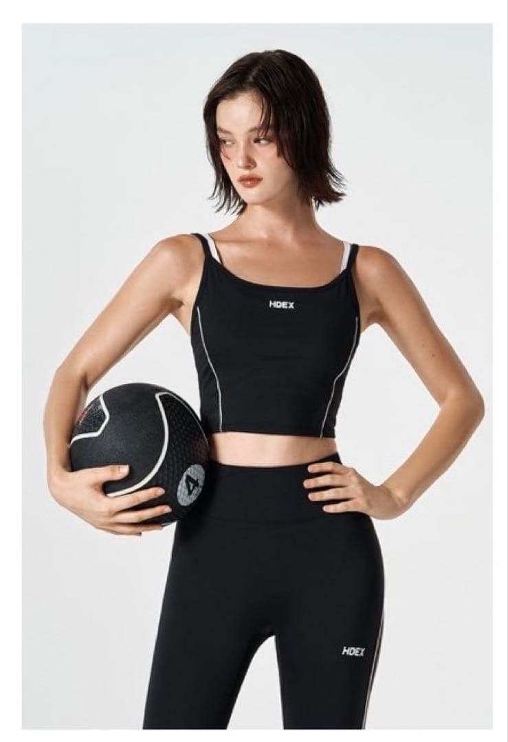 HDEX ブラック ヨガウェア セットアップ