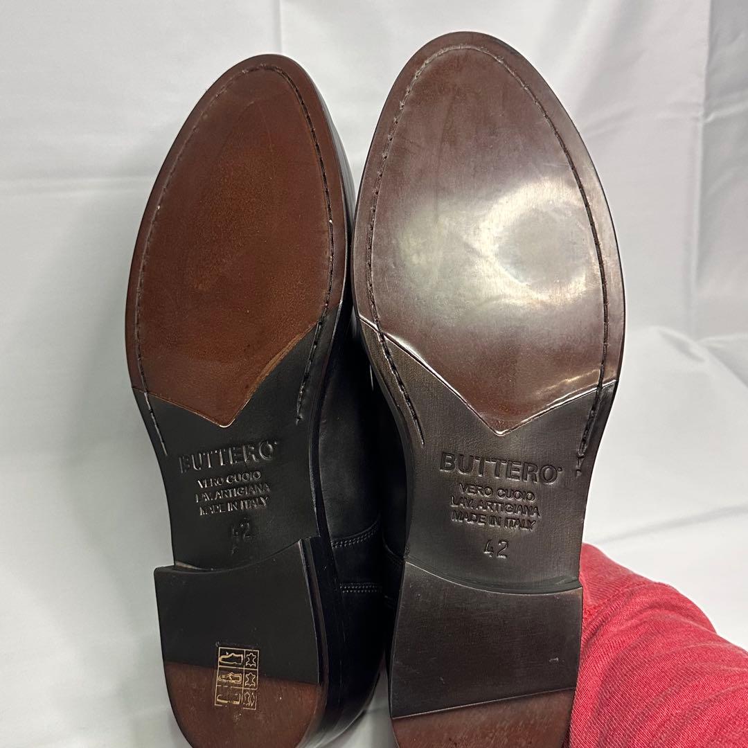 未使用☆ブッテロ☆メンズ☆革靴☆ブラック☆本革☆レザーシューズ☆173