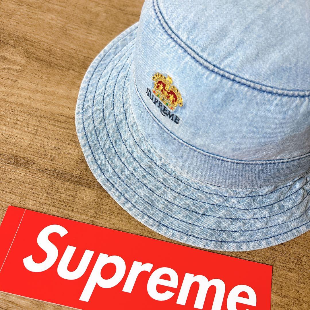 正規品　Supreme バケットハット　帽子 アメリカ製　デニム　水色