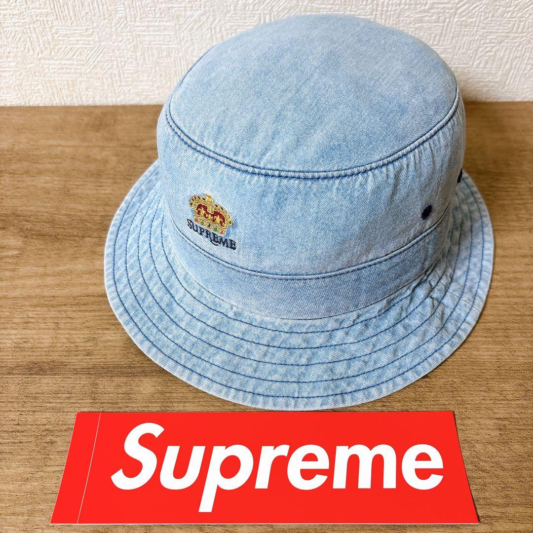 正規品　Supreme バケットハット　帽子 アメリカ製　デニム　水色