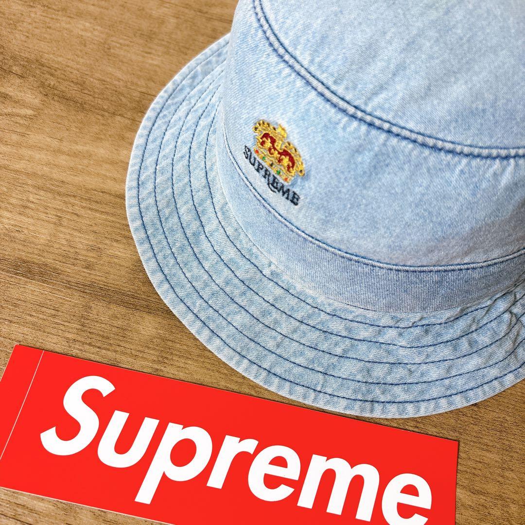 正規品　Supreme バケットハット　帽子 アメリカ製　デニム　水色