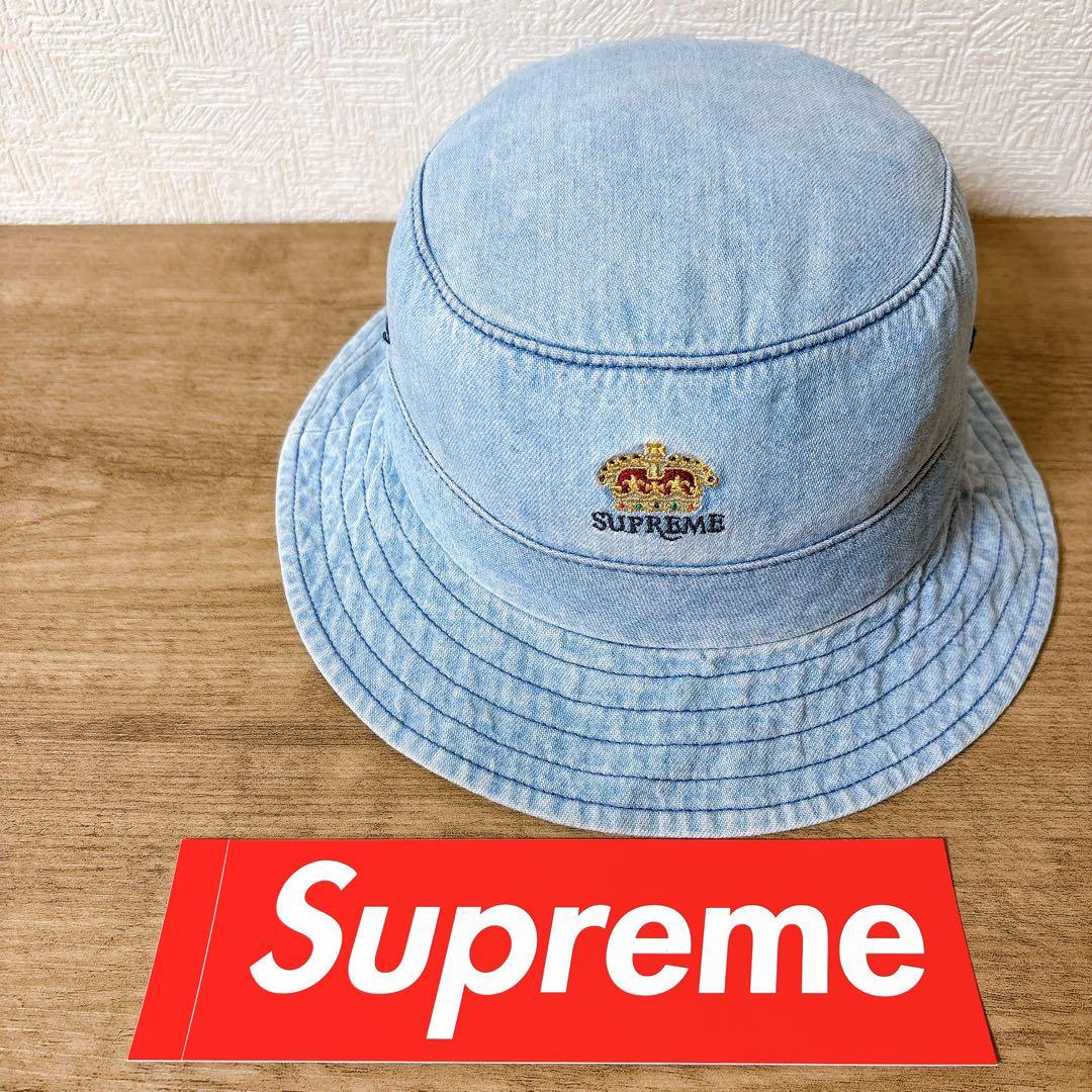 正規品　Supreme バケットハット　帽子 アメリカ製　デニム　水色