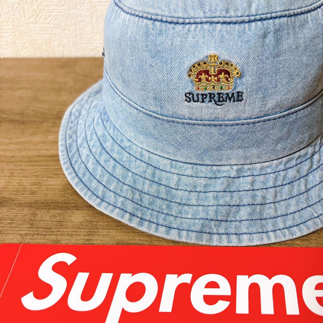 正規品　Supreme バケットハット　帽子 アメリカ製　デニム　水色