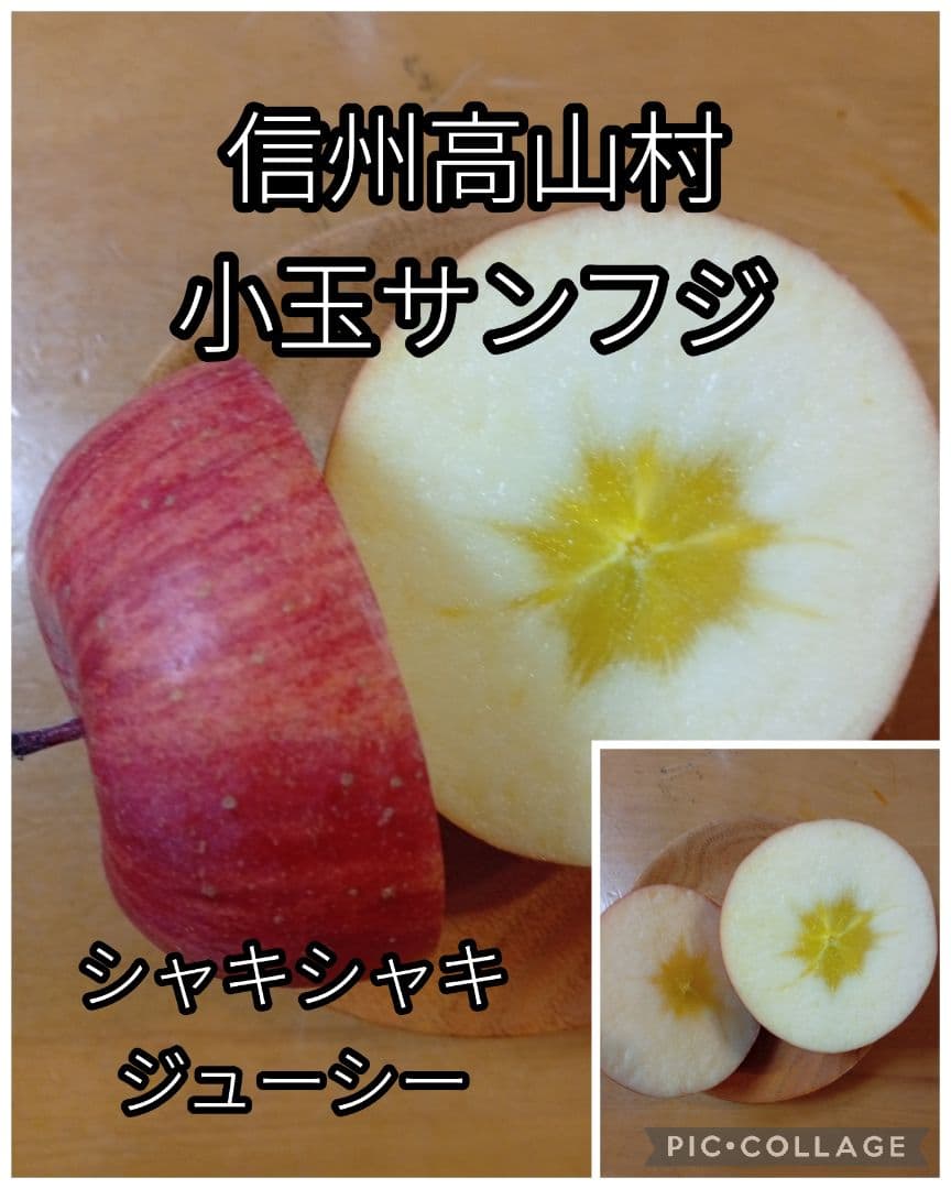 【糖度20度超】信州高山村の小玉フジ15キロシャキシャキ、ジューシーなりんご