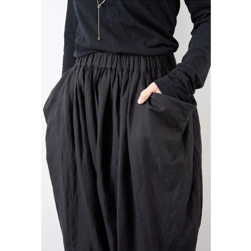 Veritecoeur カディ リネン ギャザー イージー パンツ 手織り