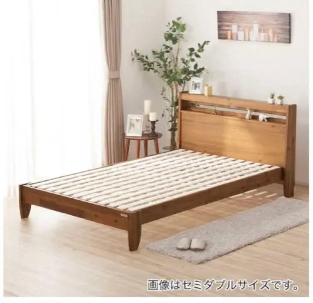 木製ダブルベッドフレーム、マットレス　その他付属品