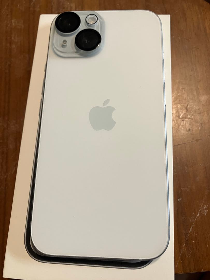 【訳あり】iPhone 15 128GB ブルー 本体 画面割れインカメラ故障