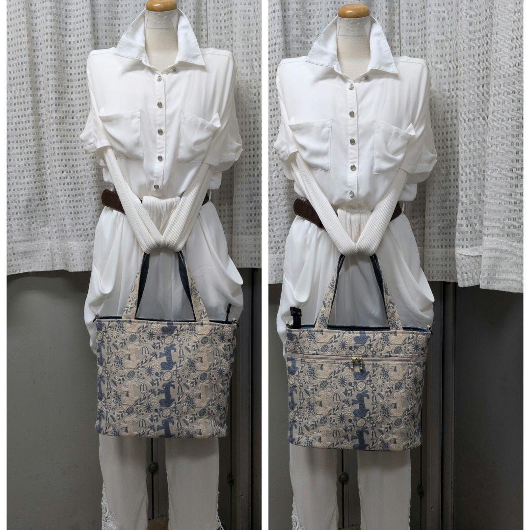 点と線模様製作所　ハンドメイド　バッグ　うさぎ　トートバッグ