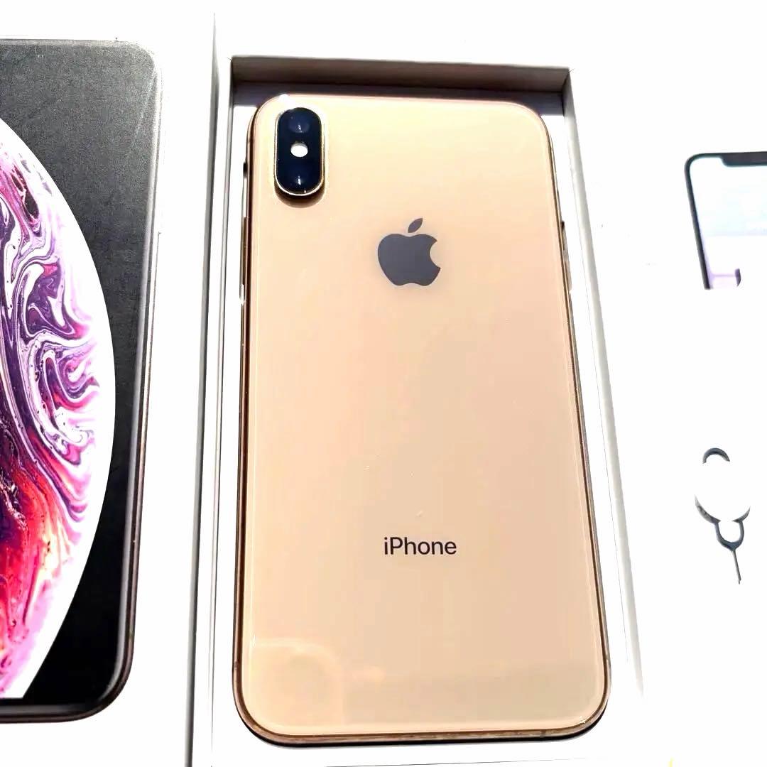 美品✨iPhoneXsゴールド 64GB 本体箱ピン説明書ケース　出品27日迄