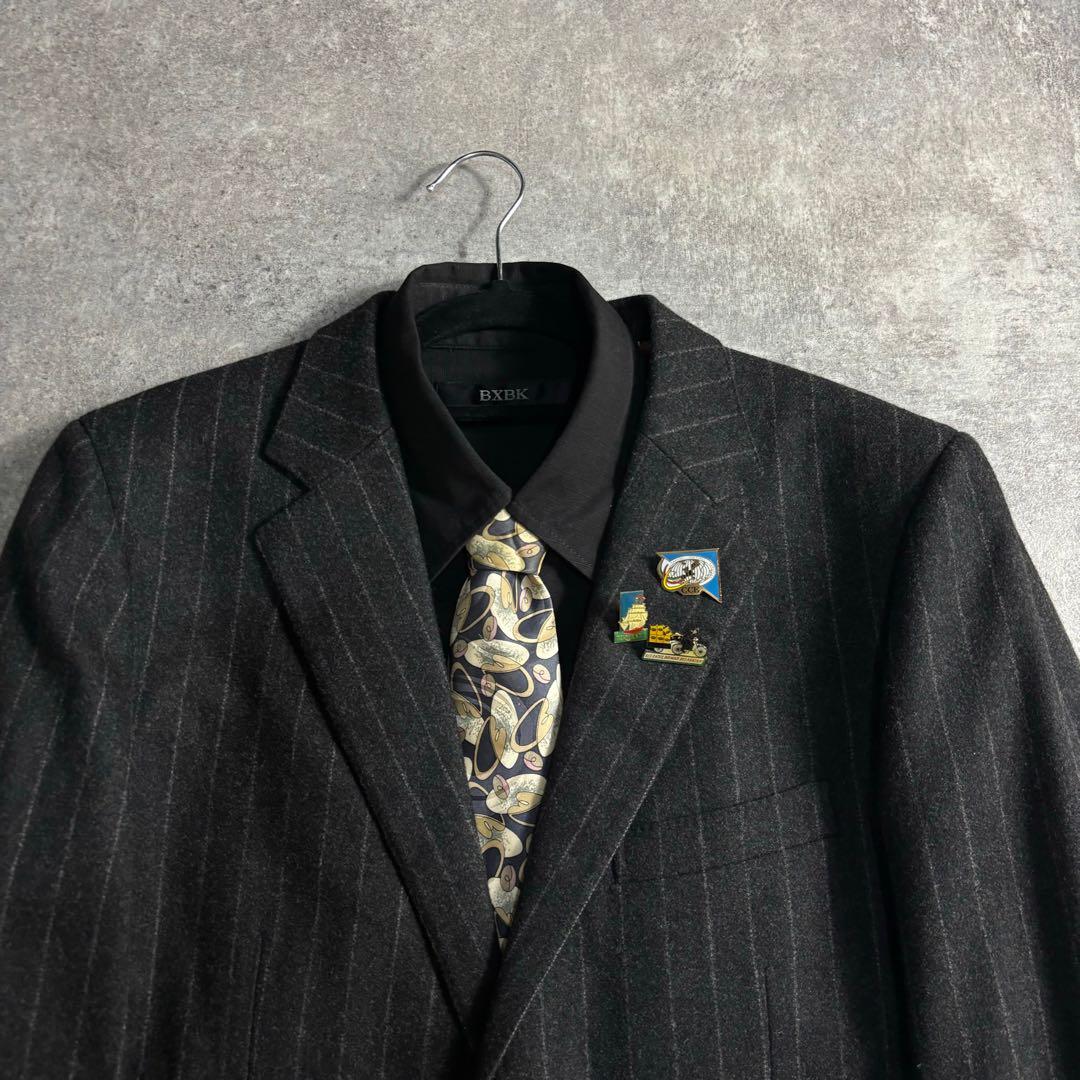 【GUCCI】セットアップ シングルスーツ グレーブラック 極上ウール