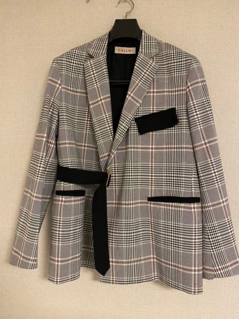 き*ん様 CULLNI クルニ　タイロッケングレンチェックジャケット　テーラード