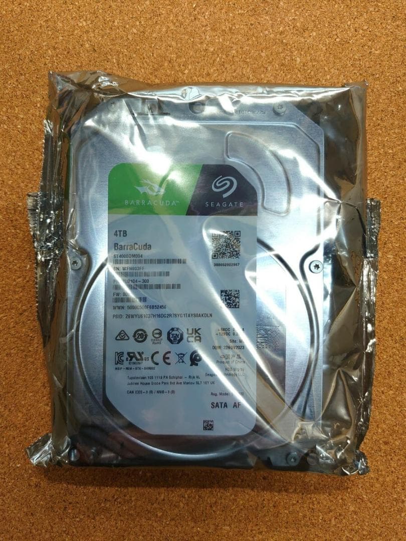 Seagate3.5インチ 内蔵HDD4TB BarraCuda 匿名配送対応可