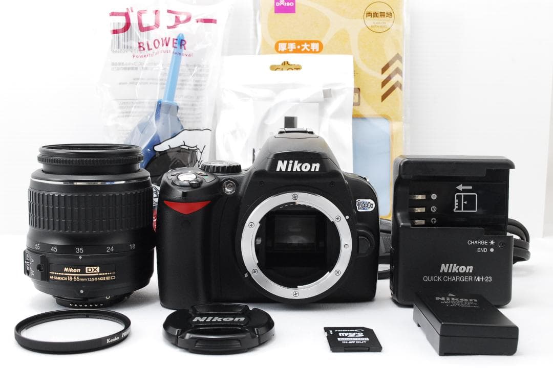 【ショット数少】Nikon D40X　スマホ転送　届いてすぐ撮影できる安心セット