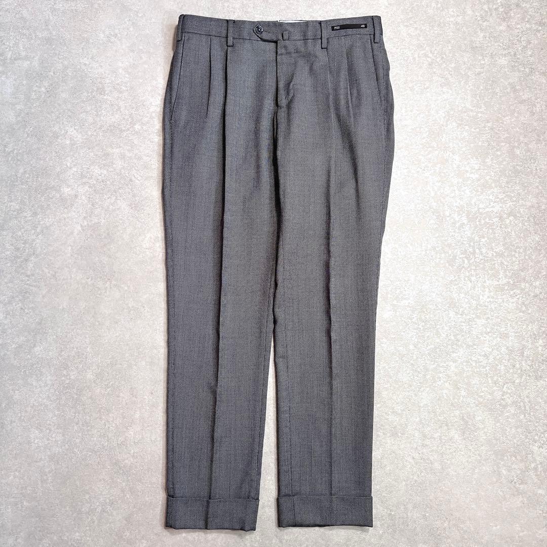 PT01 バーズアイウールスラックス ストレッチ スーパースリムフィット 48