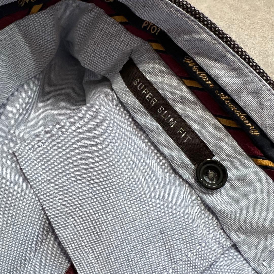 PT01 バーズアイウールスラックス ストレッチ スーパースリムフィット 48