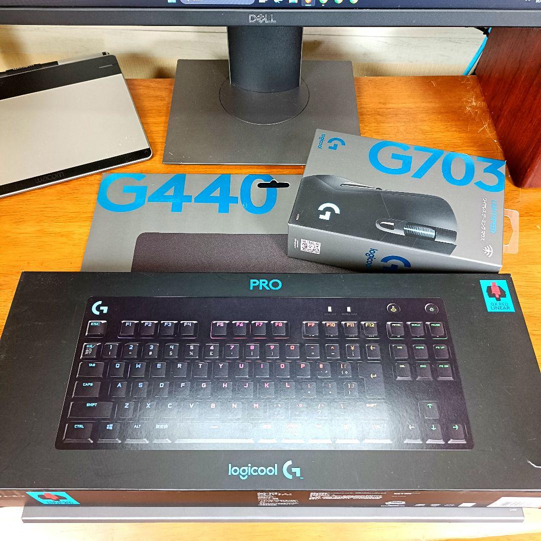 Logicool G PROキーボード G703hマウス G440マウスパッド
